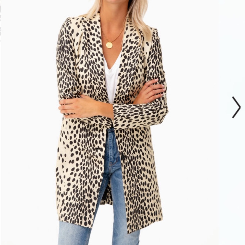 Emerson Fry Leopard Wingtip Coat, size 2, like new - Picture 3 of 8